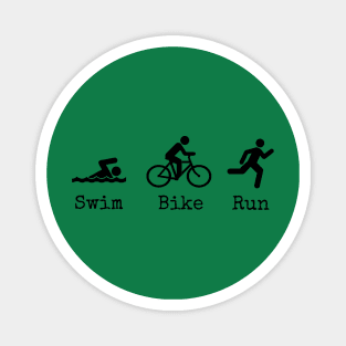 Swim Bike Run Magnet